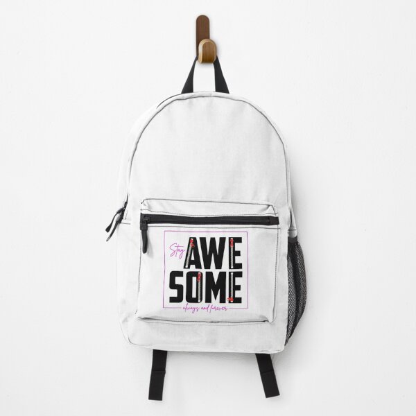 Item preview, Motivation Slogan - Stay Awesome Always and Forever Zipper Design Pink & Black designed and sold by WearWolfDesigns.