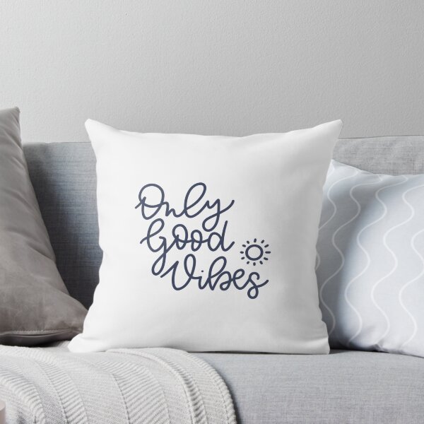Item preview, Good vibes only. Sentence. Blue Text. Lettering. Letters. designed and sold by AnaStickerD.