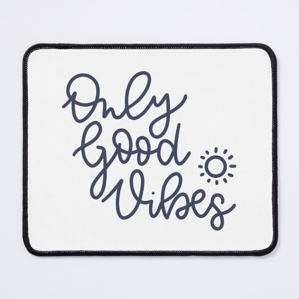 Item preview, Good vibes only. Sentence. Blue Text. Lettering. Letters. designed and sold by AnaStickerD.
