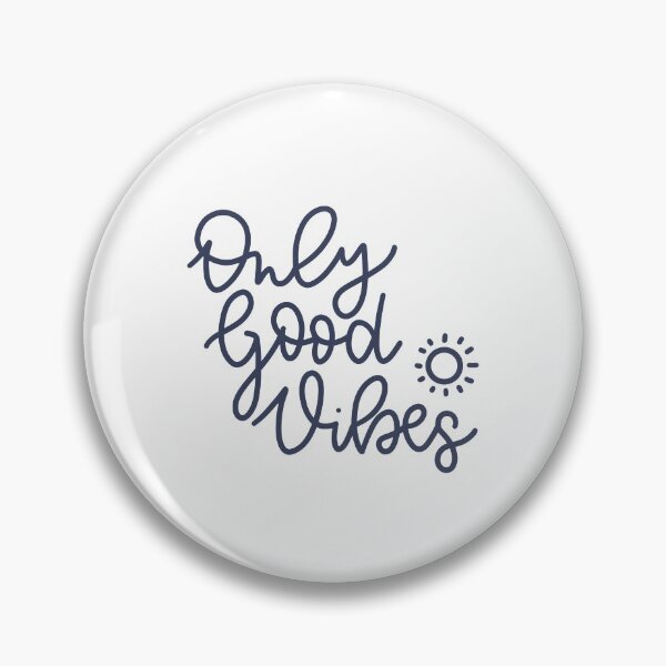 Item preview, Good vibes only. Sentence. Blue Text. Lettering. Letters. designed and sold by AnaStickerD.