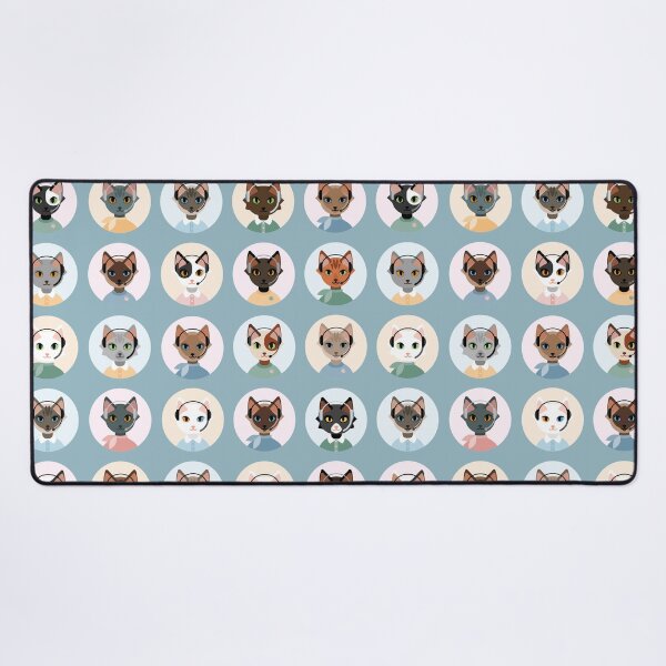 Item preview, Isolated images in a flat style on a white background of cats Support Service operators with a headset. Different fur color and breed. designed and sold by NLobes.