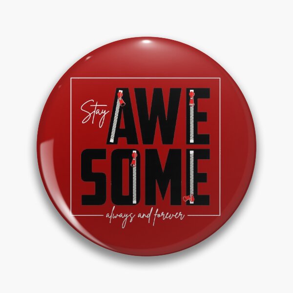 Item preview, Motivation Slogan - Stay Awesome Always and Forever Zipper Design White & Black designed and sold by WearWolfDesigns.