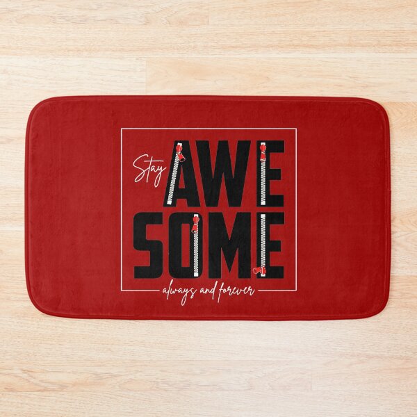 Item preview, Motivation Slogan - Stay Awesome Always and Forever Zipper Design White & Black designed and sold by WearWolfDesigns.