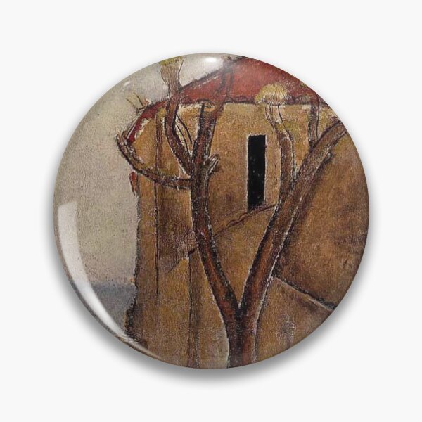 Item preview, Painting of a tree in front of a house by Modigliani designed and sold by Vintage Designs +.