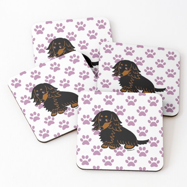 Item preview, Cute Dachshund Black and Tan Long Haired designed and sold by HappyLabradors.