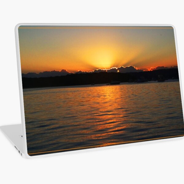Sun setting at Moreton Bay Laptop Skin