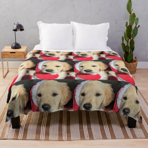 Artikelvorschau, Golden Retriever Welpe Weihnachtsmann entworfen und verkauft von Fluffycat2020.