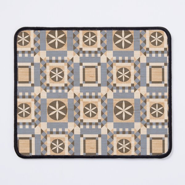 Item preview, Geometric seamless ornament in the Scandinavian style of Hugge blue and white color with the texture of wood. designed and sold by NLobes.