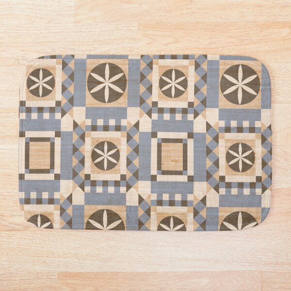 Item preview, Geometric seamless ornament in the Scandinavian style of Hugge blue and white color with the texture of wood. designed and sold by NLobes.