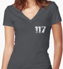 Spartan 117 - Master Chief Women's Fitted V-Neck T-Shirt