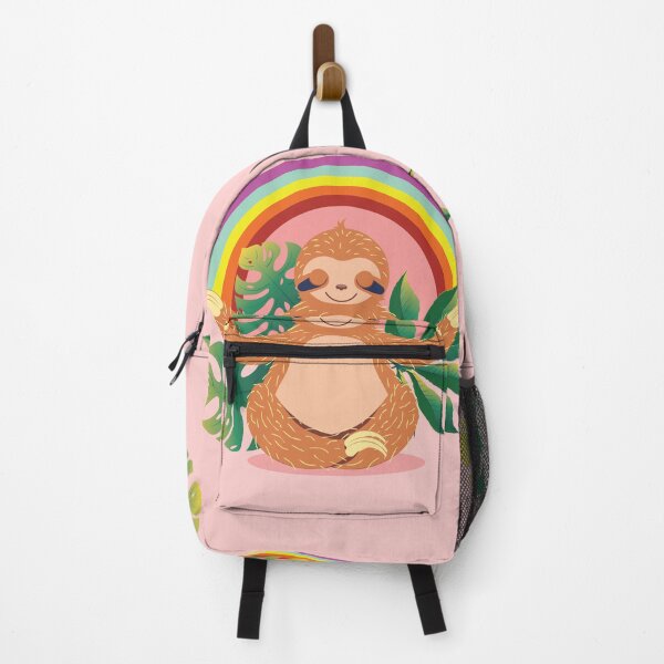 Item preview, Sloth meditate and rainbow designed and sold by AnnArtshock.