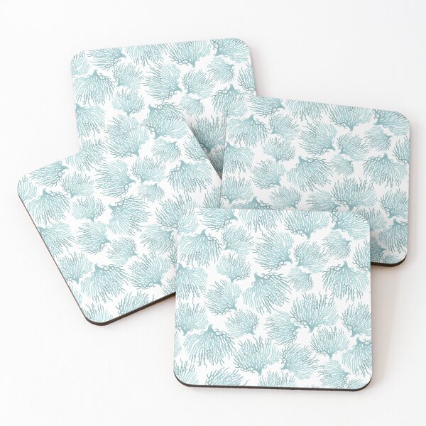 Item preview, Aqua Watercolor Sea Coral Pattern designed and sold by Primroaddesigns.