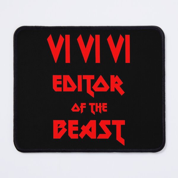 Item preview, VI VI VI Editor of the Beast - Funny Red Text Geek Design designed and sold by ramiro.