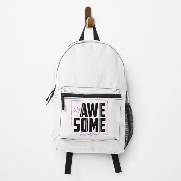 Item preview, Motivation Slogan - Stay Awesome Always and Forever Zipper Design Purple & Black designed and sold by WearWolfDesigns.