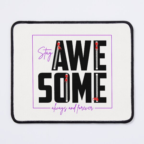 Item preview, Motivation Slogan - Stay Awesome Always and Forever Zipper Design Purple & Black designed and sold by WearWolfDesigns.