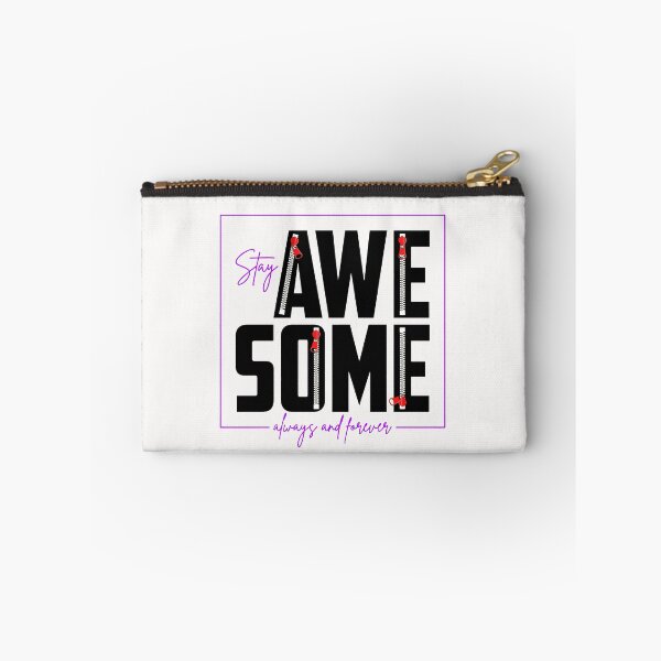 Item preview, Motivation Slogan - Stay Awesome Always and Forever Zipper Design Purple & Black designed and sold by WearWolfDesigns.