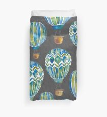 Watercolor Hot Air Balloons Duvet Cover
