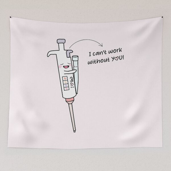 Item preview, Cute Micropipette with Lovely Tip laboratory I am useless without You! designed and sold by labstud.