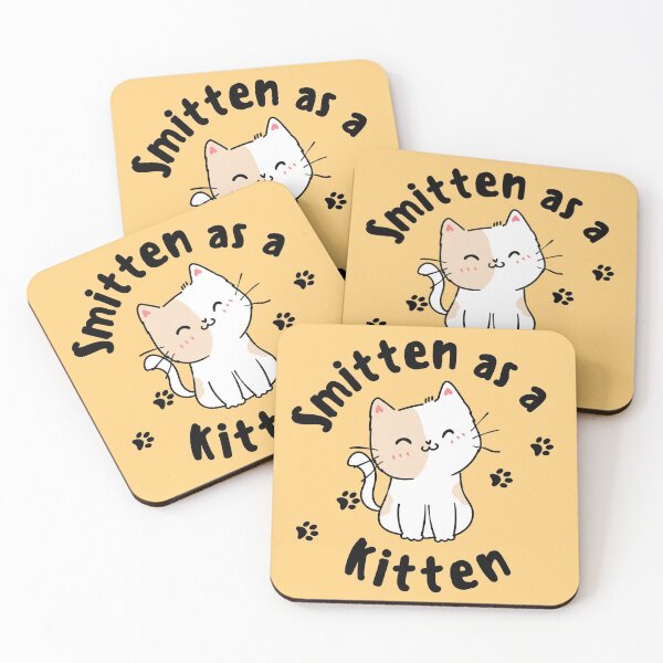 Item preview, Smitten as a kitten | cat lover  designed and sold by SilkSpot.