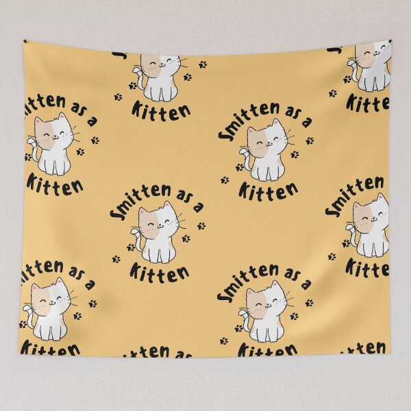 Item preview, Smitten as a kitten | cat lover  designed and sold by SilkSpot.