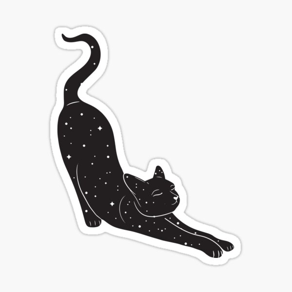 Black Cat Halloween Vinyl Waterproof Sticker , Witch Space Binx Salem Laptop Sticker Water bottle Hydroflask Sticker Stickers Sticker