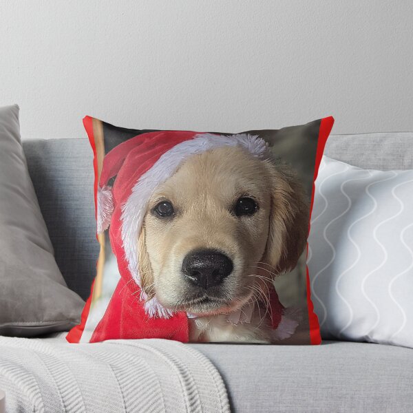 Artikelvorschau, Golden Retriever Welpe Weihnachtsmann entworfen und verkauft von Fluffycat2020.
