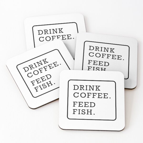 Item preview, Funny fish coffee lover graphic text design black designed and sold by Avicularious.