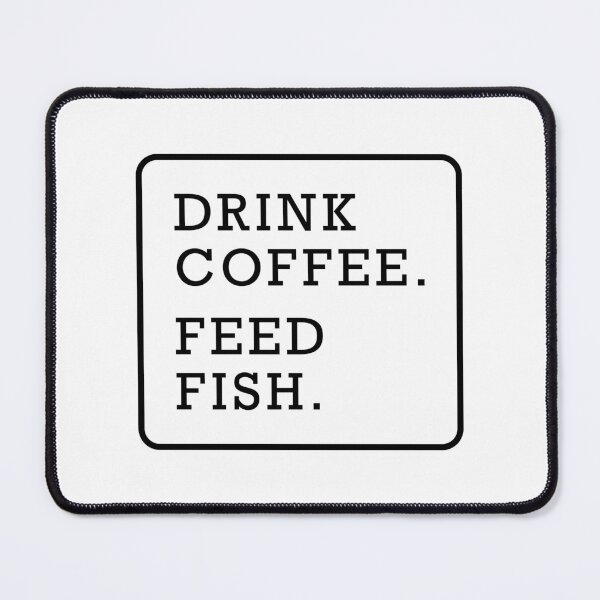 Item preview, Funny fish coffee lover graphic text design black designed and sold by Avicularious.