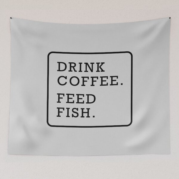 Item preview, Funny fish coffee lover graphic text design black designed and sold by Avicularious.