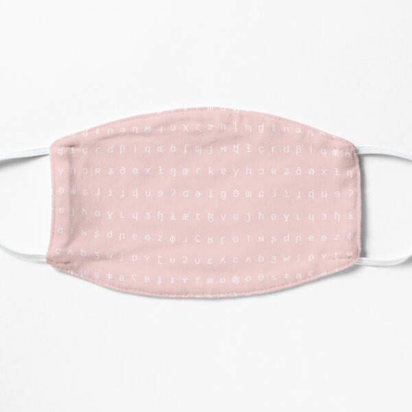 IPA pink and white range Flat Mask