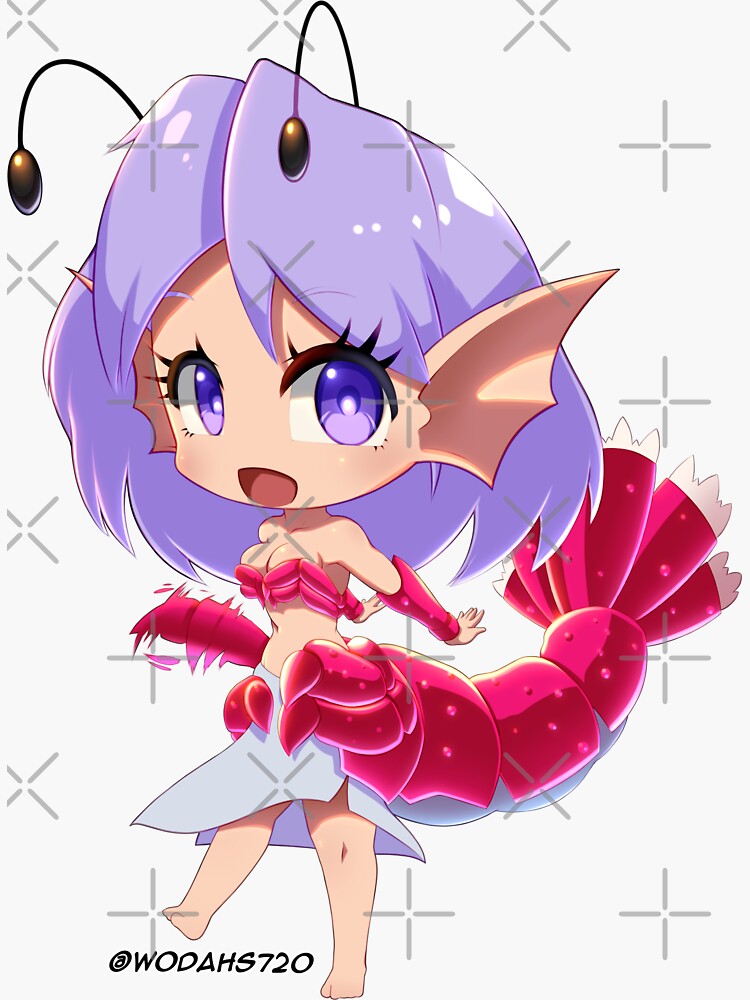 "Chibi Lobster Girl B" Sticker for Sale by MartinUve Redbubble