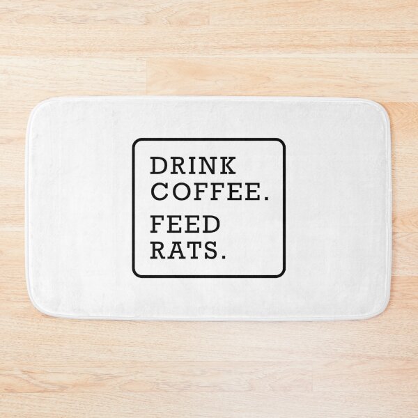 Artikelvorschau, Lustiger Wissenschaftler Ratte Kaffeeliebhaber Grafik Text Design schwarz entworfen und verkauft von Avicularious.