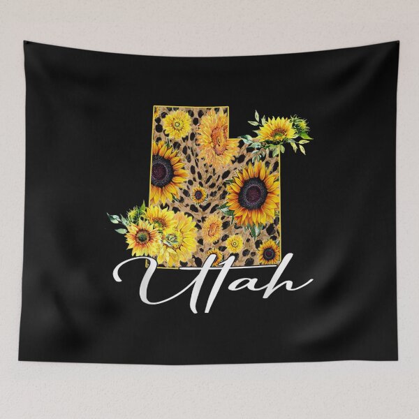 Item preview,  Utah Sunflower Leopard State Map designed and sold by jennifera11.