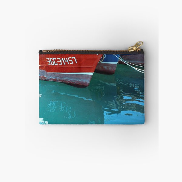 Item preview, Reflection of red and blue Boats designed and sold by KUJO-Photo.