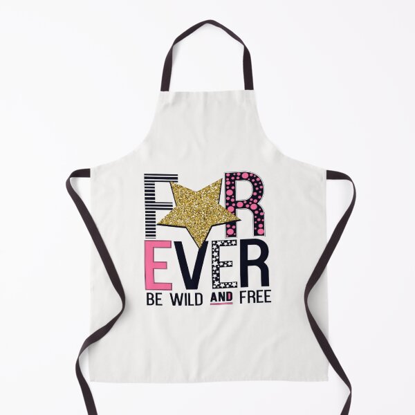 Item preview, Motivational Slogan - Forever Be Wild & Free Patterned Letters and Glitter Gold Star & Black designed and sold by WearWolfDesigns.
