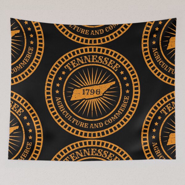 Item preview, Tennessee - TN Map Motto Slogan Agriculture and Commerce - Badge I Love The Volunteer State Quotes designed and sold by Ranggasme.
