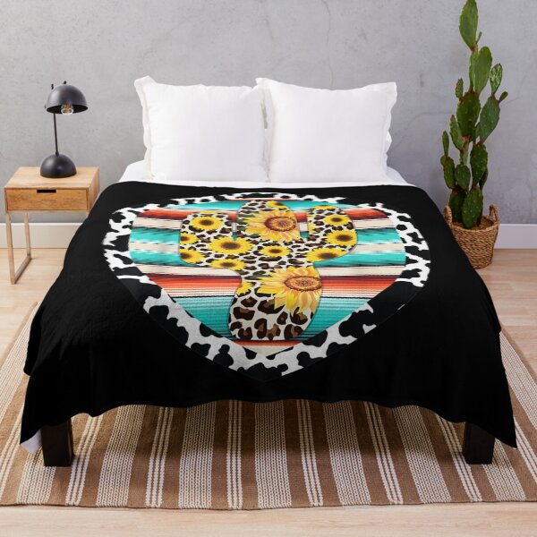 Item preview,  Serape Cow Print Cactus Sunflower Leopard Turquoise designed and sold by jennifera11.