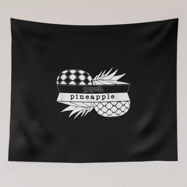 Item preview,  Black White Striped Psych Pineapple Fruit Vintage designed and sold by jennifera11.