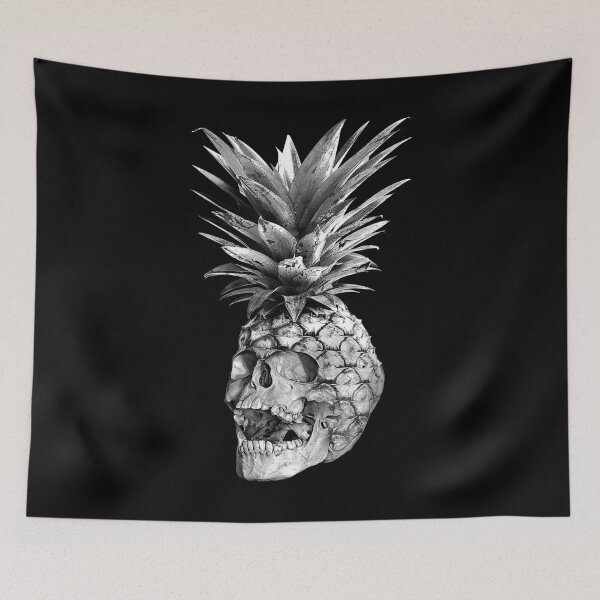 Item preview,  Skull Pineapple Hipster Bartender Cocktail Rave Gift designed and sold by lindaxse.
