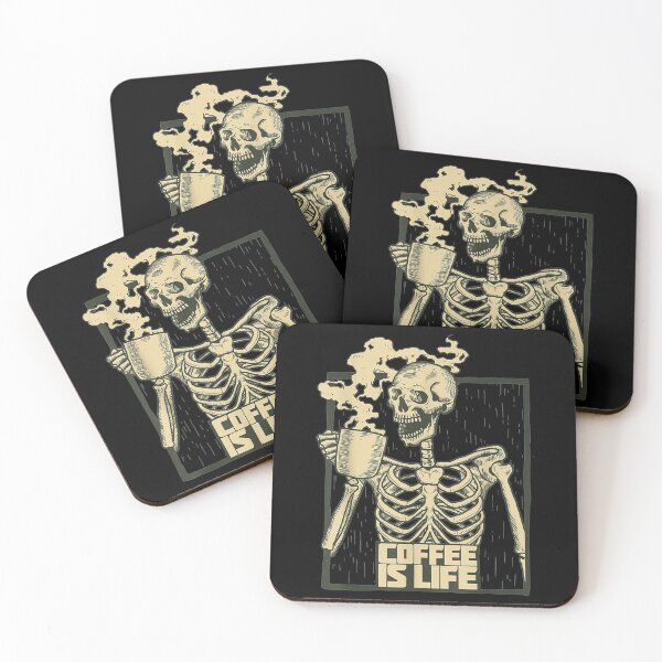 Item preview,  Skeleton Drinking Coffee designed and sold by jennifera11.