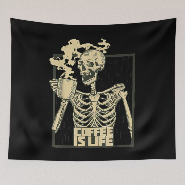 Item preview,  Skeleton Drinking Coffee designed and sold by jennifera11.