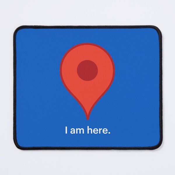 Item preview, I Am Here - Map Pointer Pin (white text) designed and sold by STUDIO-72.