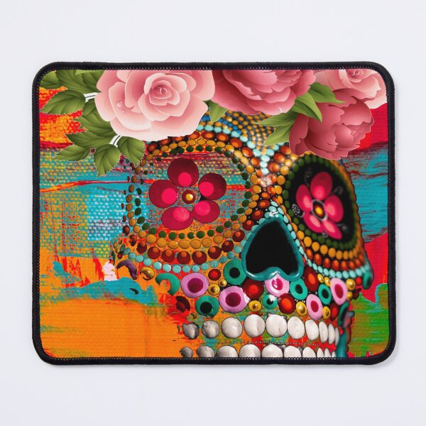 Item preview, abstracted floral skull artwork classic designed and sold by Shenuka93.