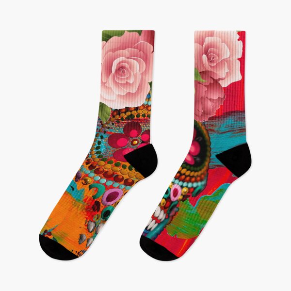 Item preview, abstracted floral skull artwork classic designed and sold by Shenuka93.