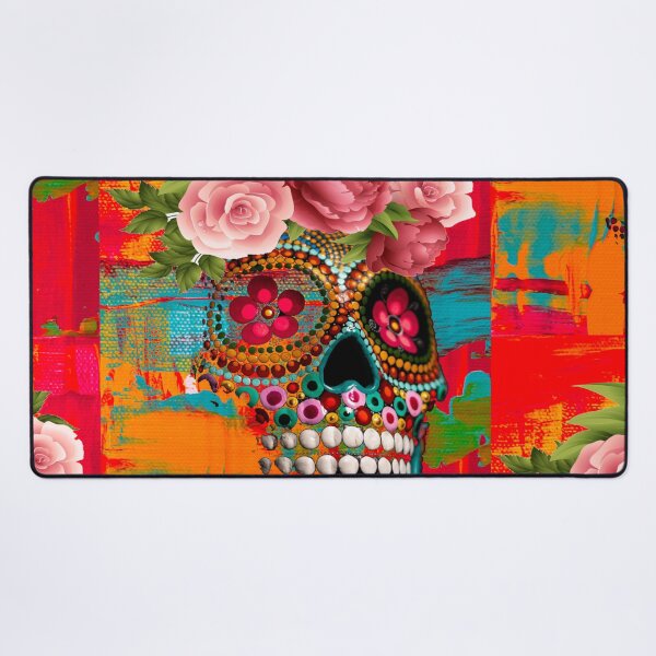 Item preview, abstracted floral skull artwork classic designed and sold by Shenuka93.