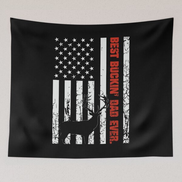 Item preview,  Best Buckin Dad Ever American Flag Retro Deer Fathers Day designed and sold by lindaxse.