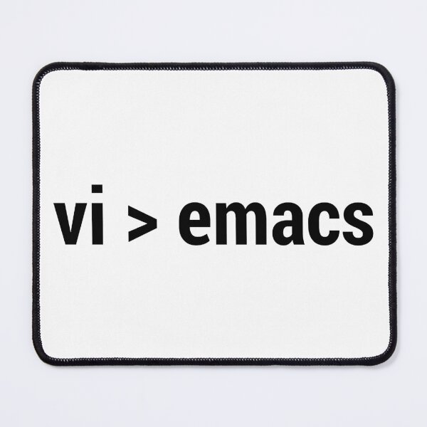 Item preview, vi greater than emacs - Code Editor Flame War - Black Text Design designed and sold by geeksta.
