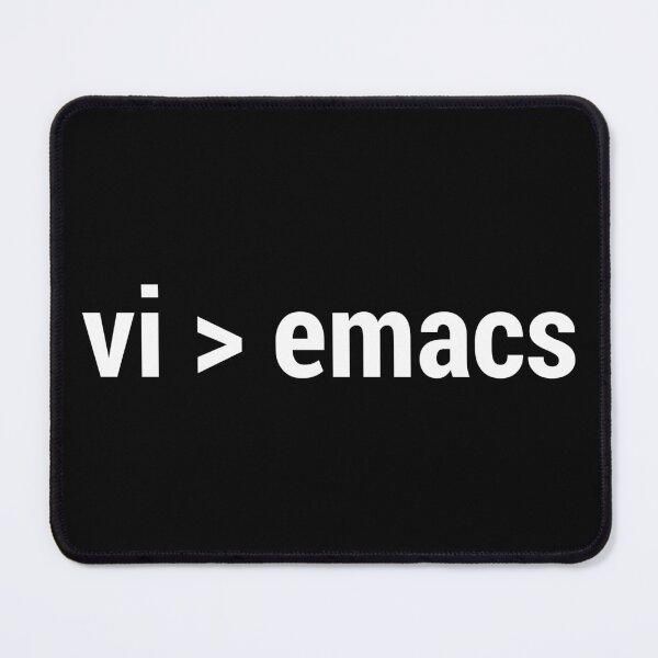 Item preview, vi greater than emacs - Code Editor Flame War - White Text Design designed and sold by geeksta.