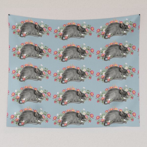 Item preview, Cute Mouse With Vintage Roses designed and sold by TrulyEpoque.