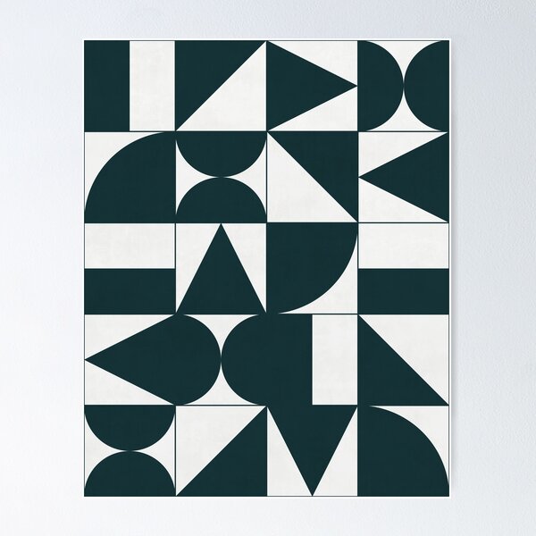 Item preview, My Favorite Geometric Patterns No.17 - Green Tinted Navy Blue designed and sold by Zoltan Ratko.